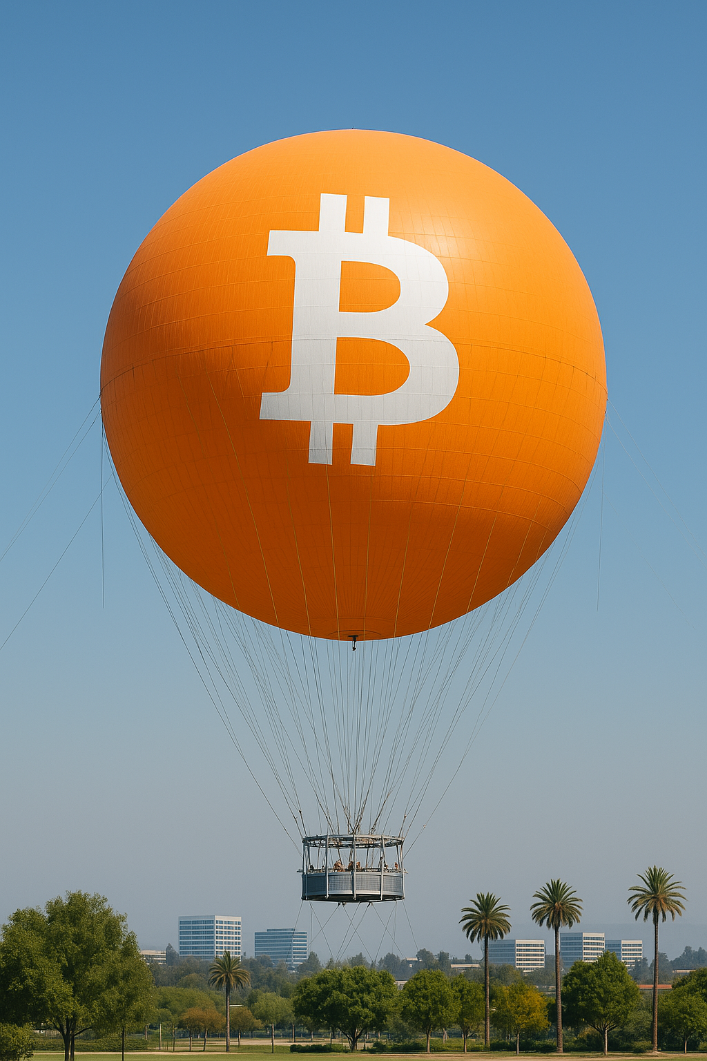 Bitcoin orange balloon